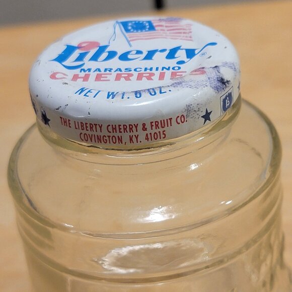 Vintage 1776-1976 Bicentennial Liberty Maraschino Cherries Bell Shaped 6 oz Jar - Picture 6 of 11